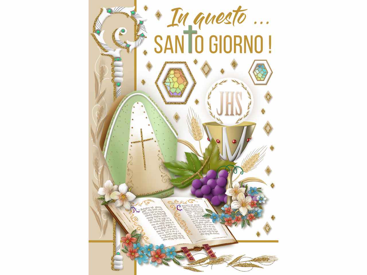 Biglietti auguri doppio evento comunione e cresima