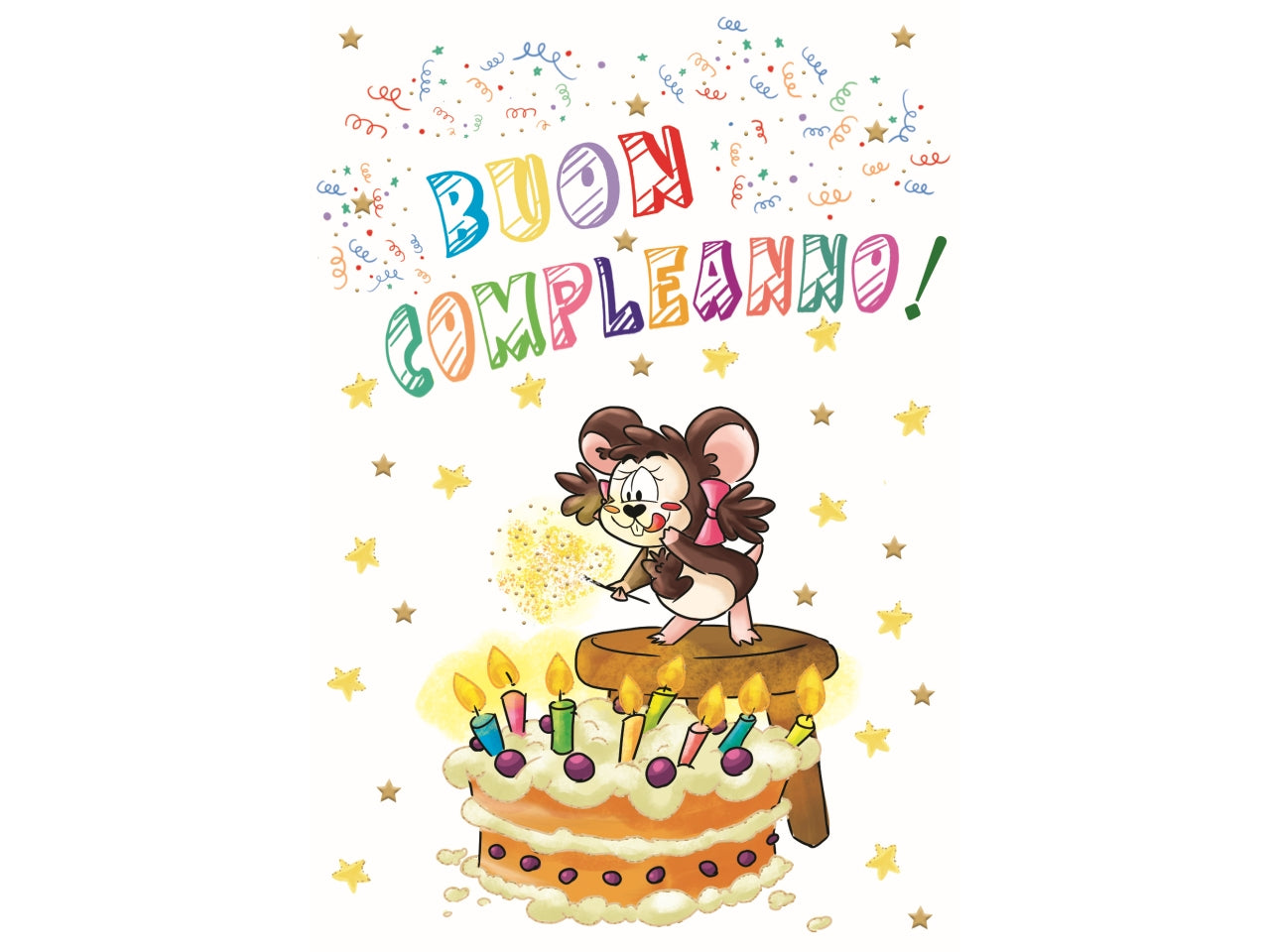 Biglietto buon compleanno bimbi