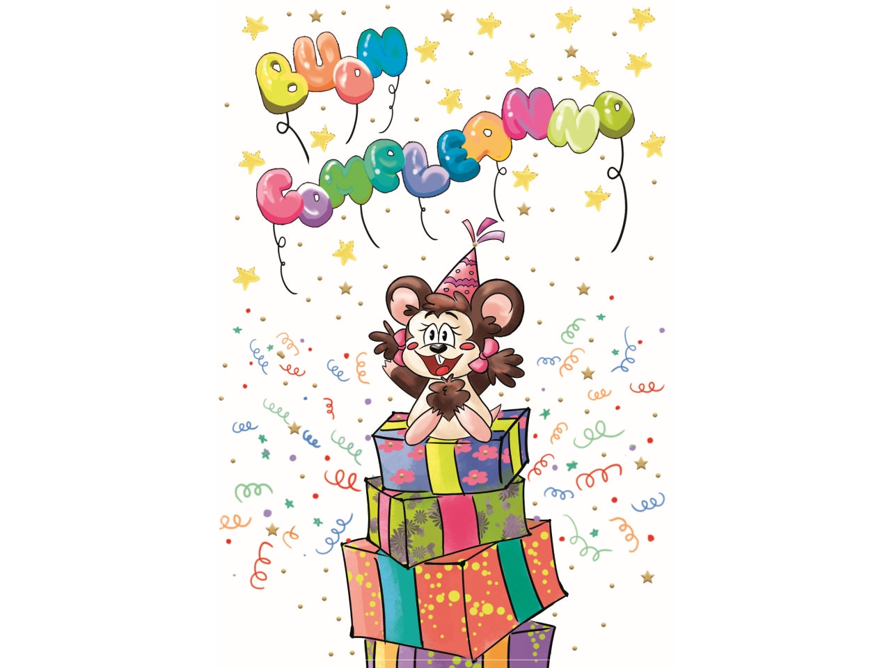Biglietto buon compleanno bimbi