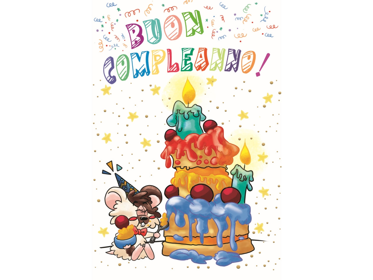 Biglietto buon compleanno bimbi