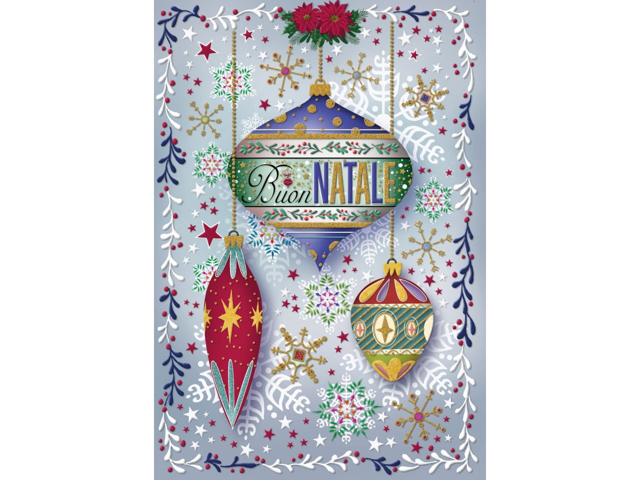 Biglietto palline natale