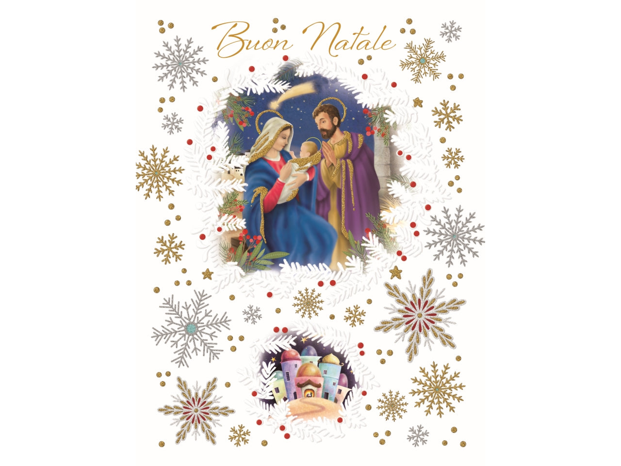 Biglietto buon natale religioso