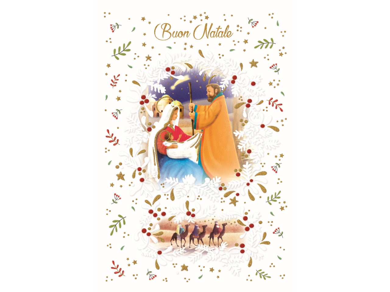 Biglietto buon natale religioso