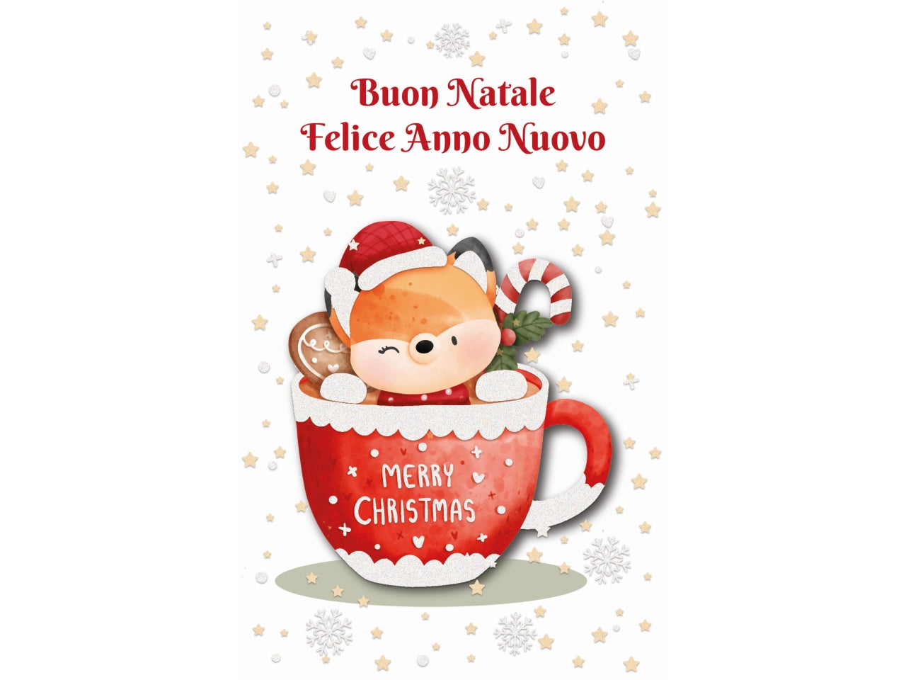 Biglietti buon natale mini - la confezione contiene 6 bigliettini
