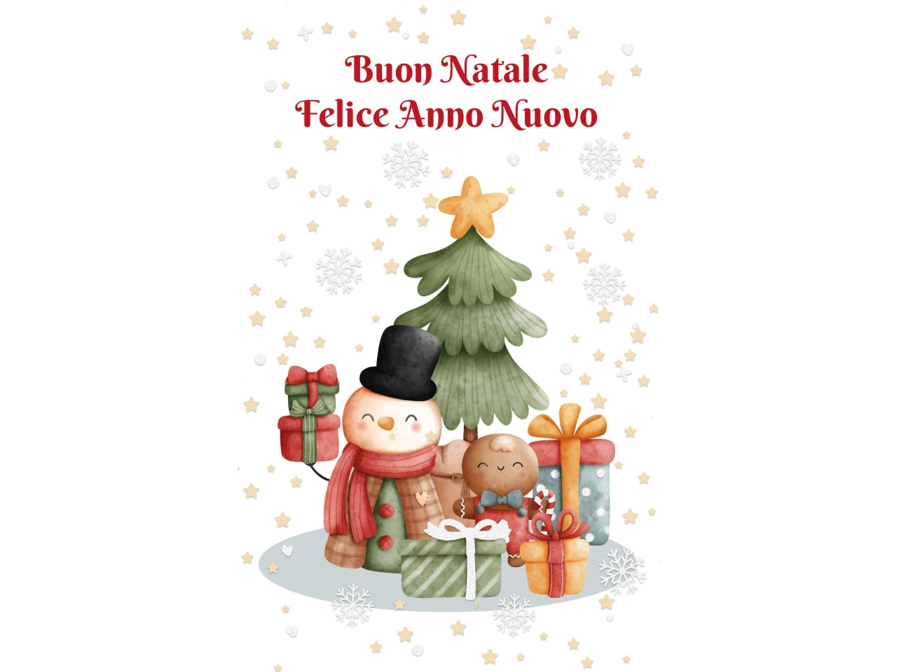 Biglietti buon natale mini - la confezione contiene 6 bigliettini
