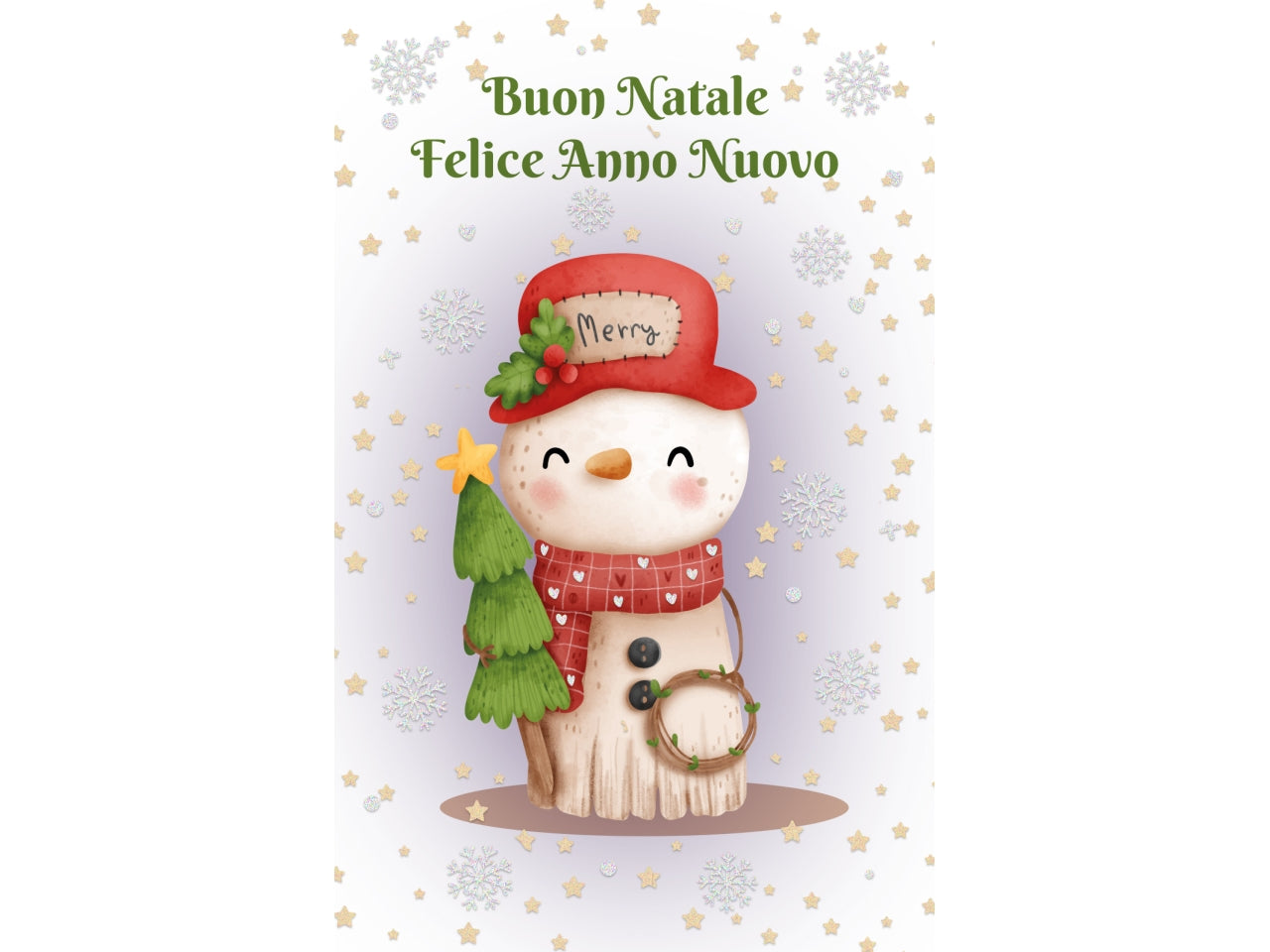 Biglietti buon natale mini - la confezione contiene 6 bigliettini