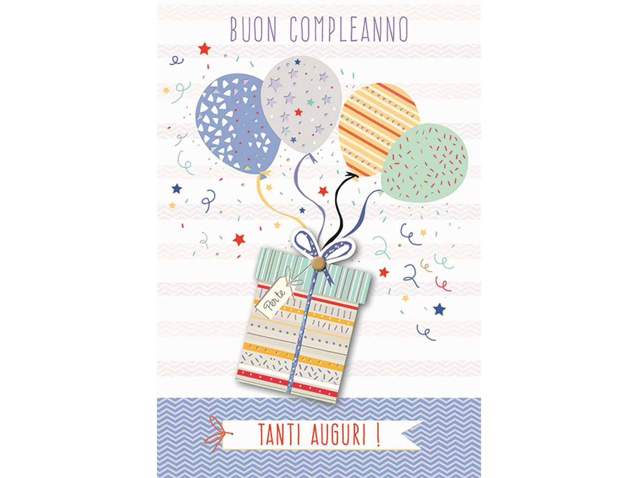 Biglietto buon compleanno speciale palloncini