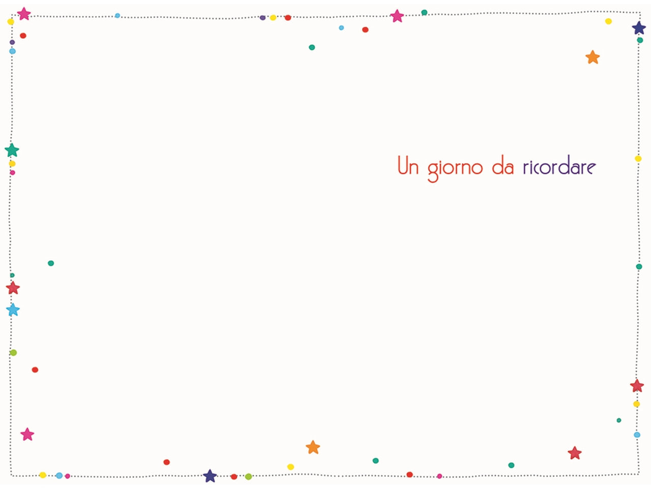 Biglietto buon copleanno festoni