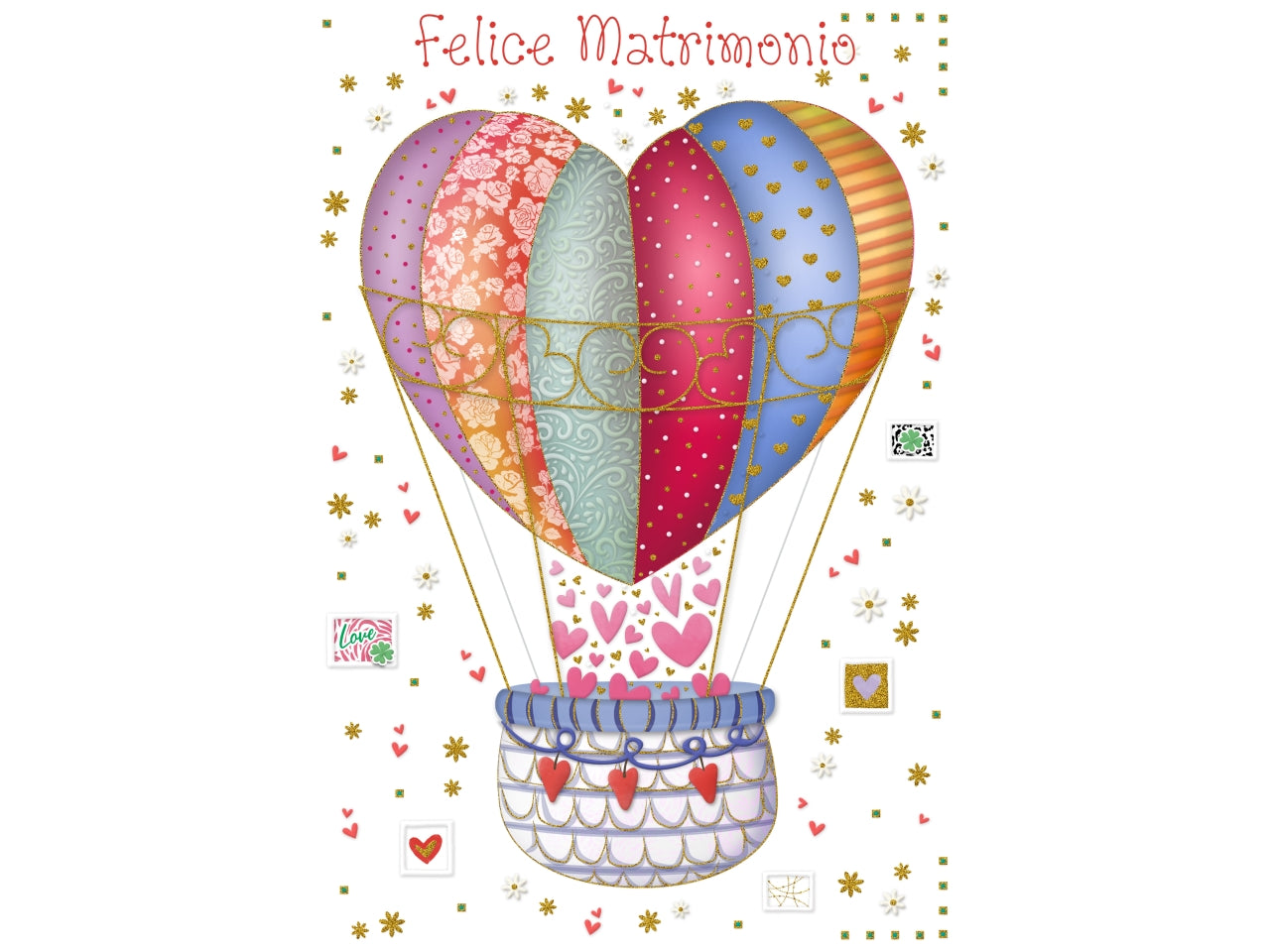 Biglietto felice matrimonio