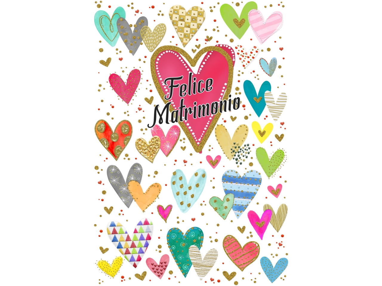 Biglietto felice matrimonio