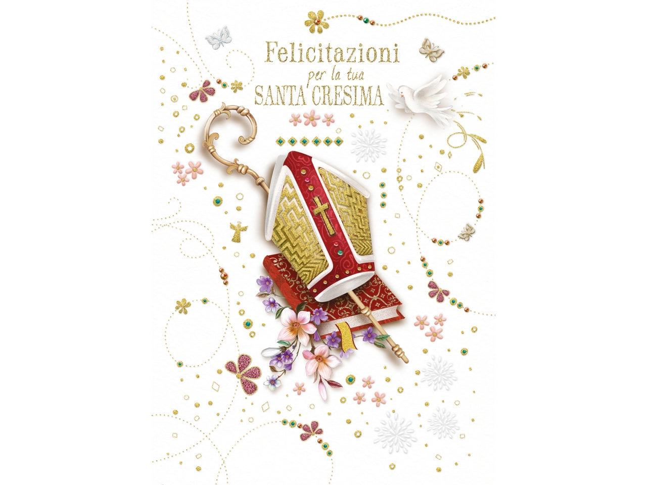 Biglietto mini santa cresima la confezione comprende 6 biglietti