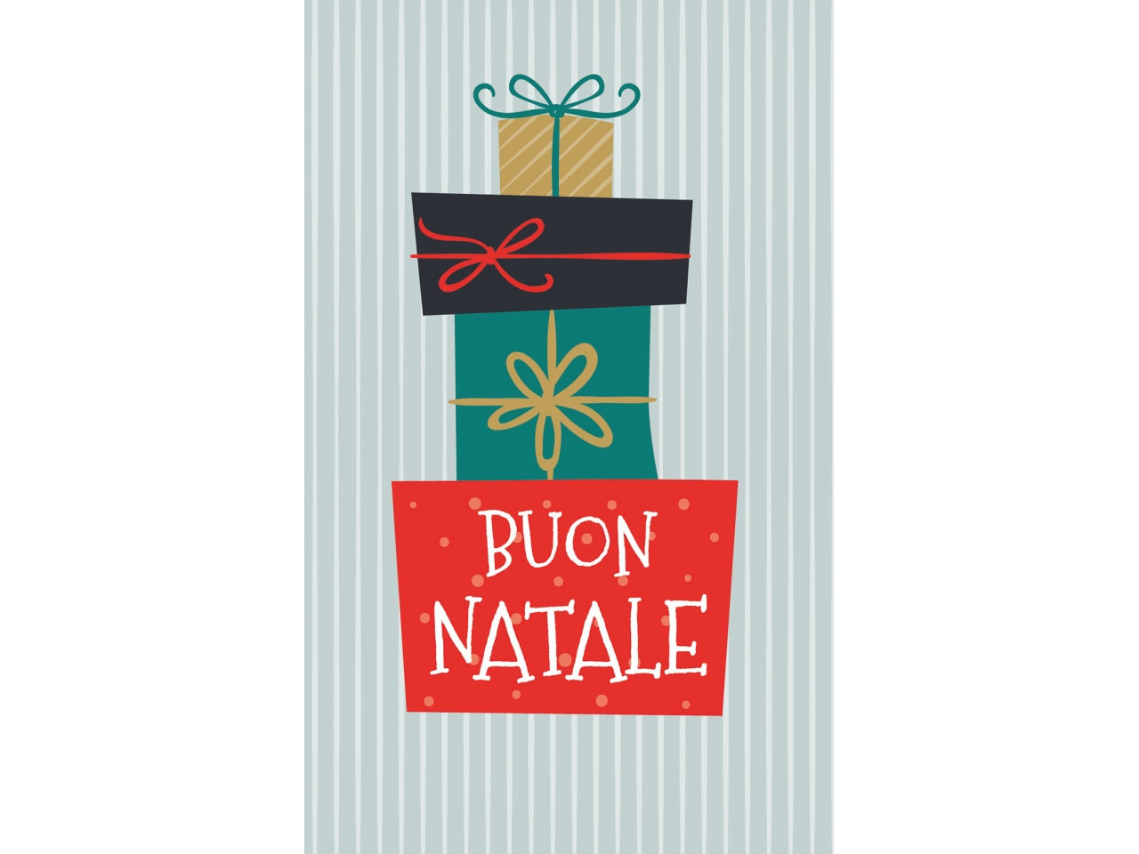 Scatola con 12 mini biglietti buon natale