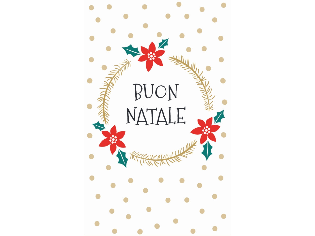 Scatola con 12 mini biglietti buon natale