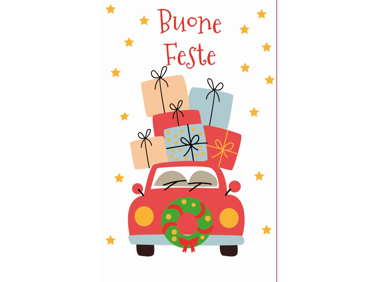 Scatola con 12 mini biglietti buon natale