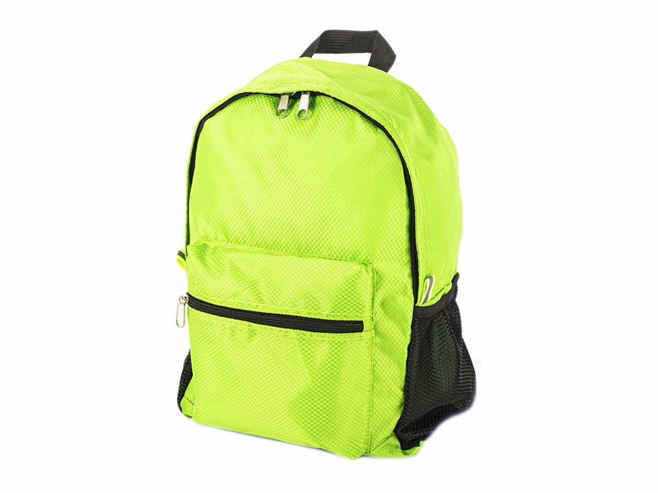 Zaino pieghevole in nylon rip-stop 15 litri colore lime 26x13x40cm