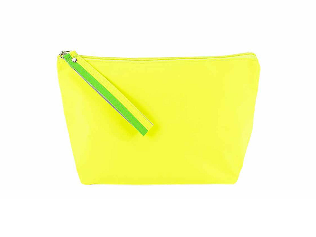 Pochette poliestere con manico bicolore colore giallo 30x14x18cm