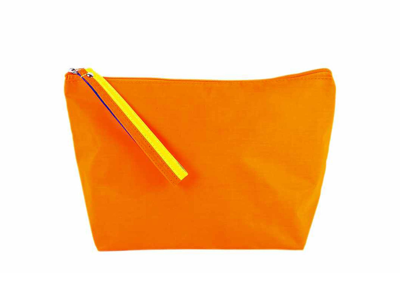 Pochette poliestere con manico bicolore colore arancione 30x14x18cm