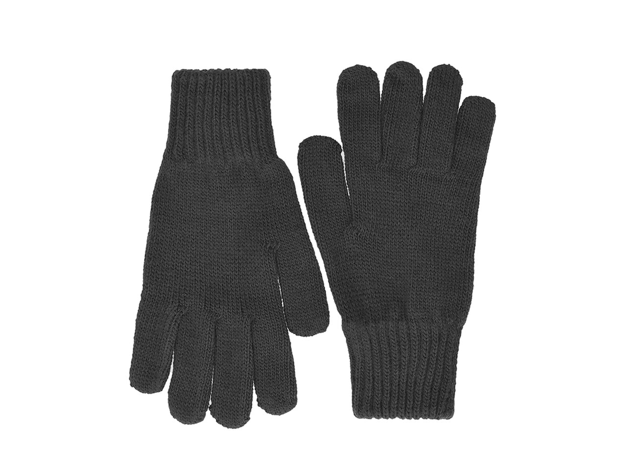 Guanto misto lana unito uomo colore nero