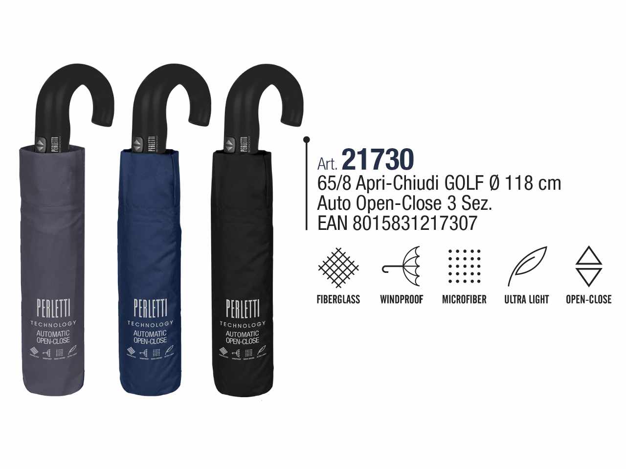Ombrello uomo golf mini a/c 65/8 t.unito 21730