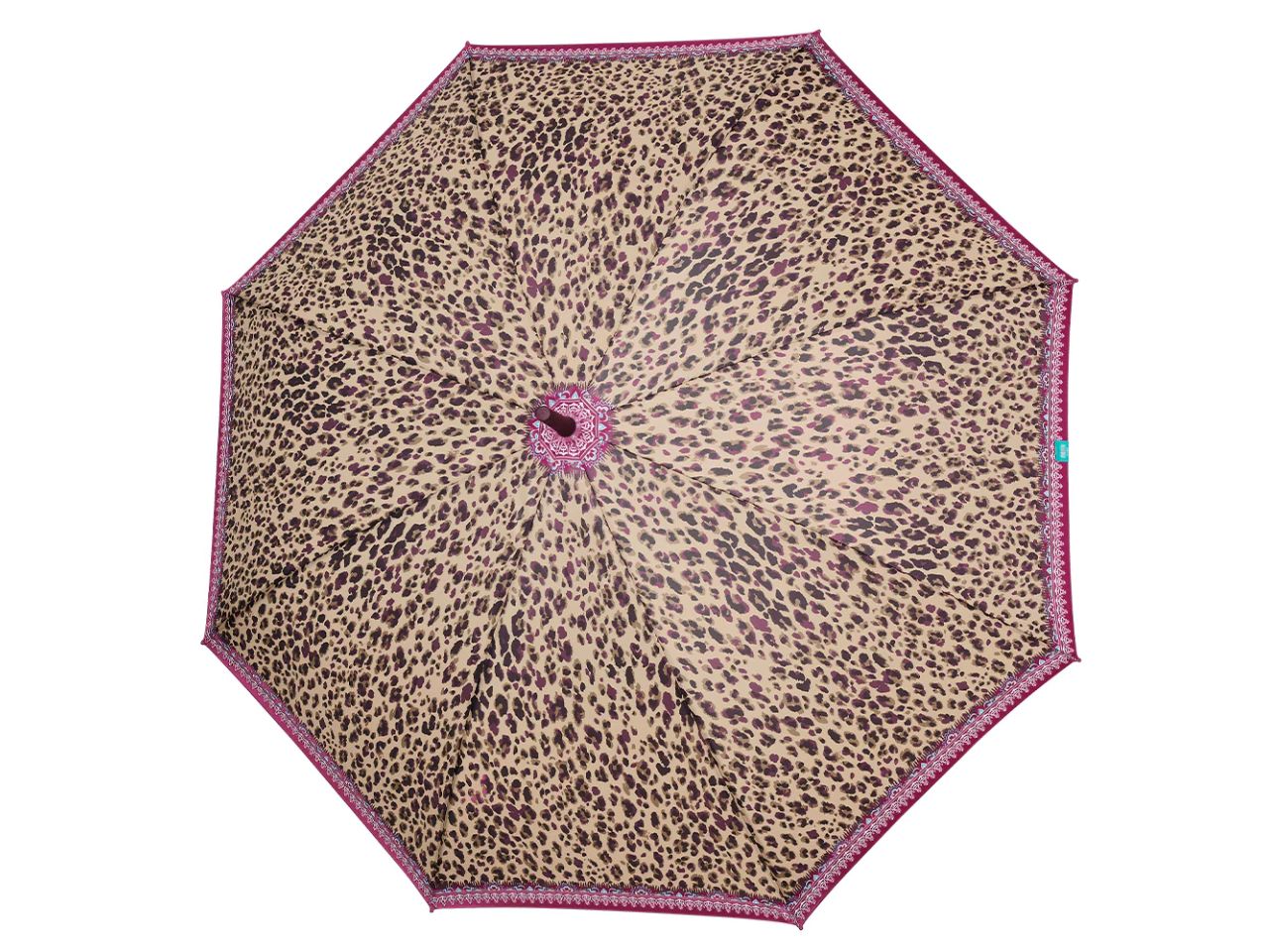 Ombrello da donna con apertura automatica 61/8 leopardato perletti