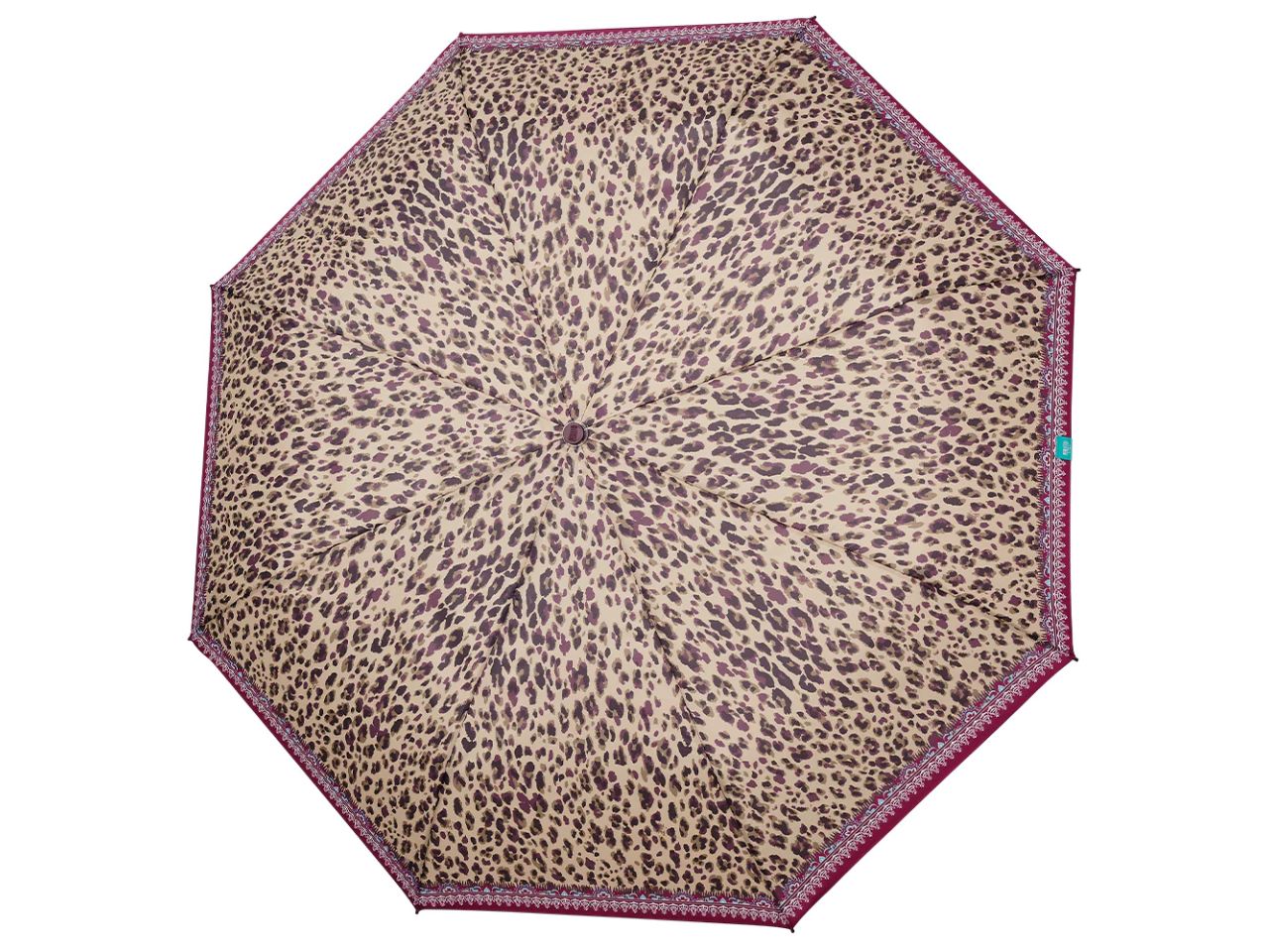 Ombrello da donna mini con apertura automatica leopardato perletti