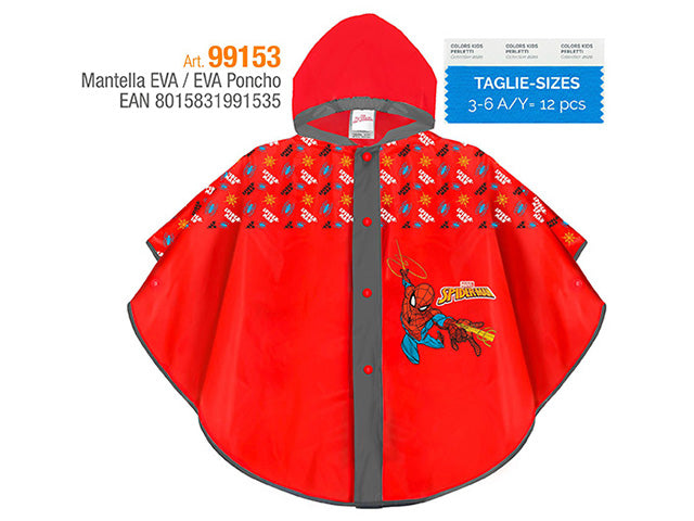 Poncho pioggia spiderman 99153