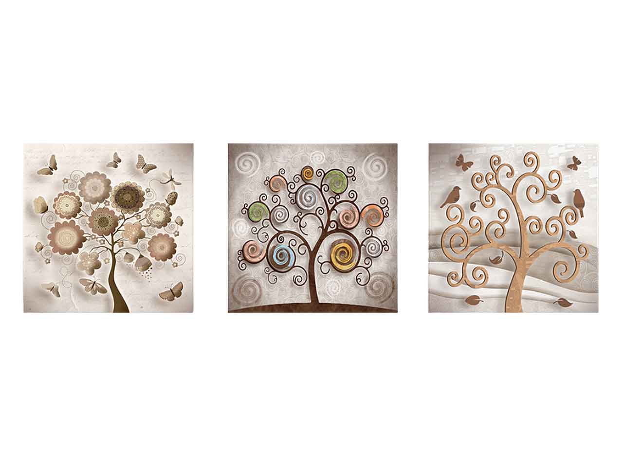 Canvas day misura 38x38cm tree grafiche assortite