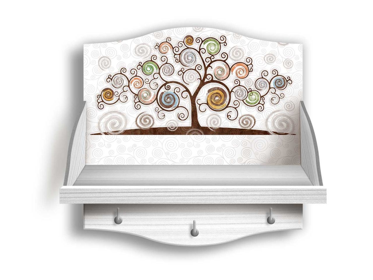 Linea tree white portabarattoli 33x33cm bianco