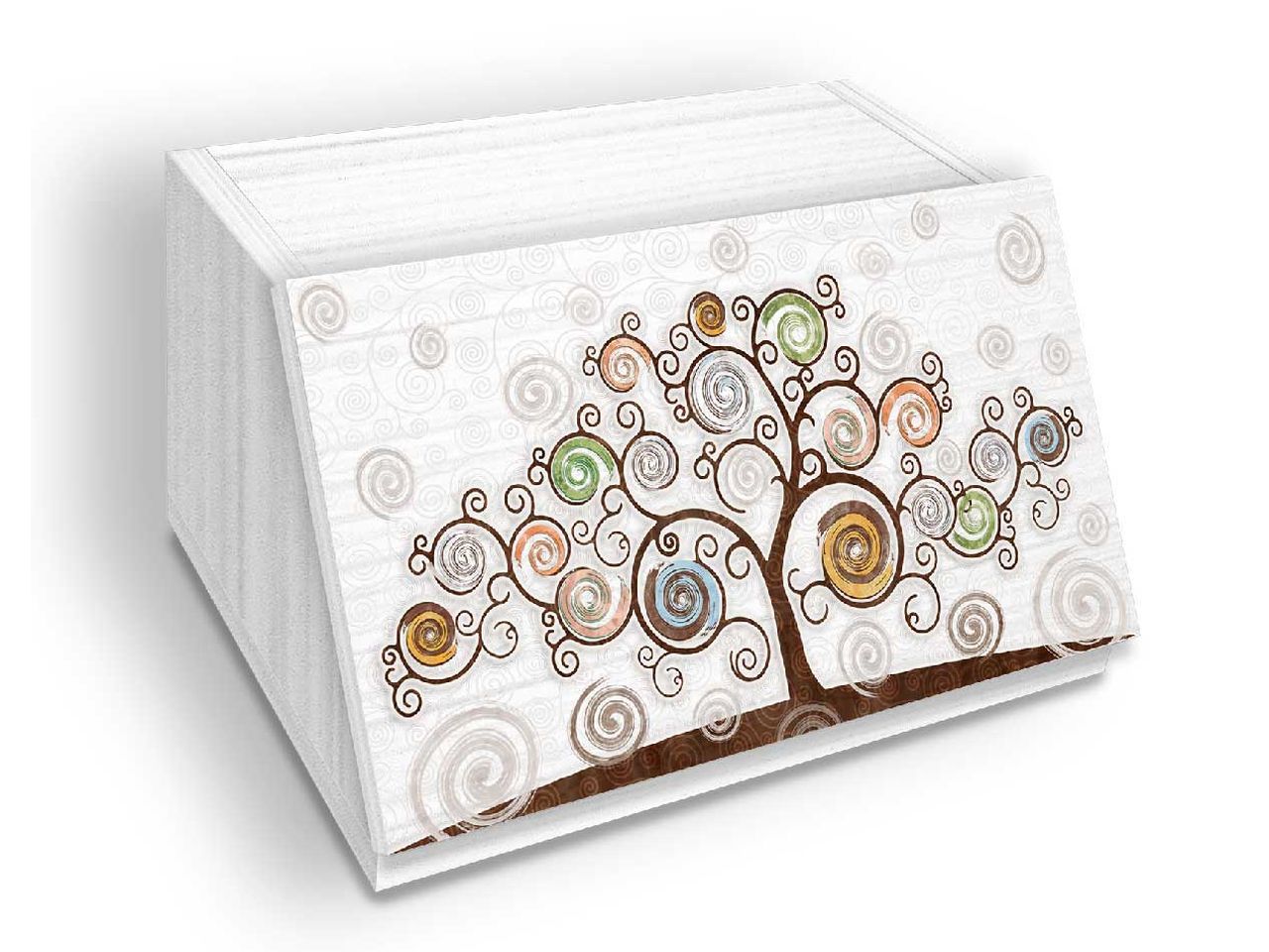 Linea tree white portapane 30x40x20cm bianco