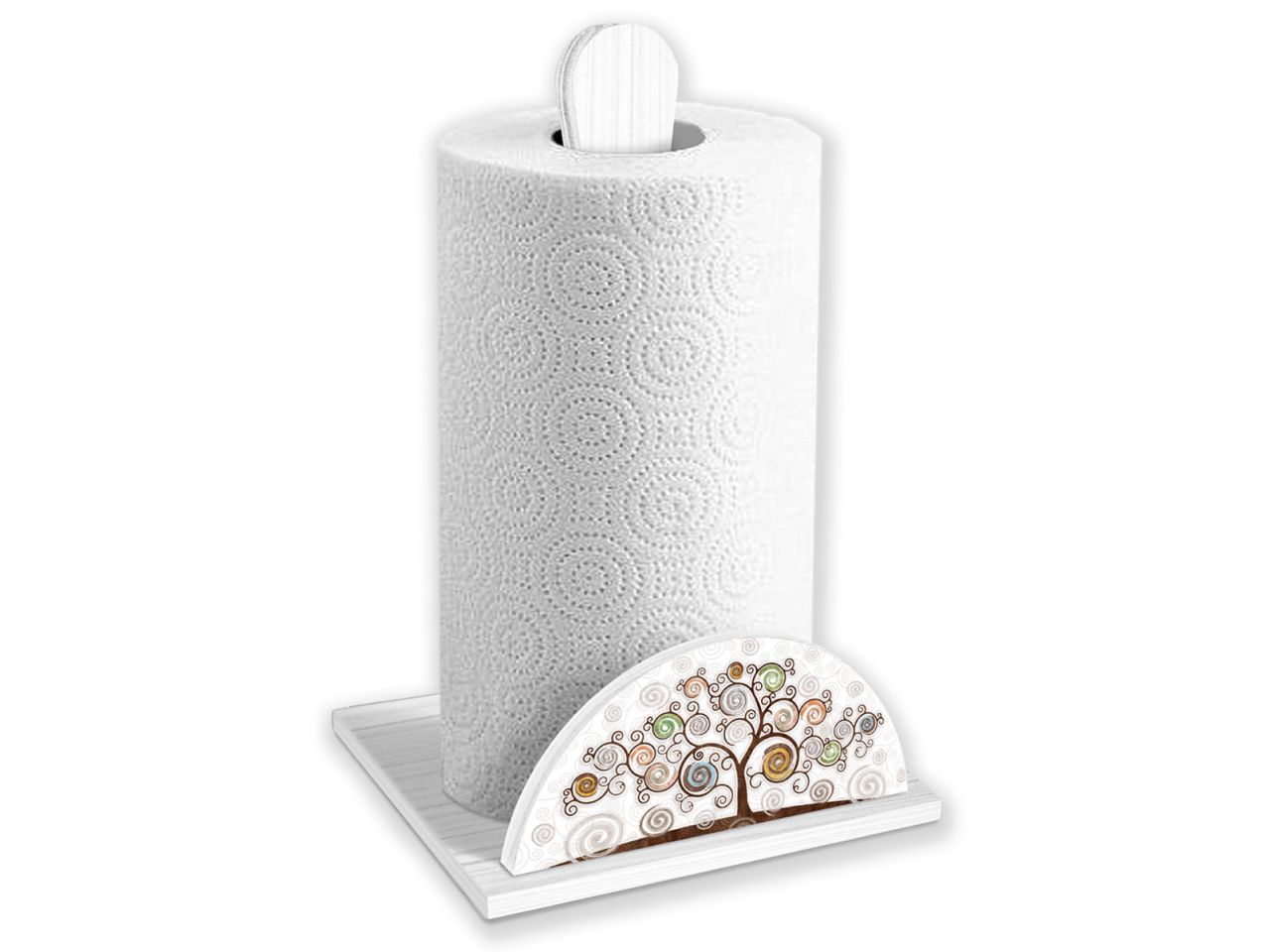 Linea tree white portarotolo bianco