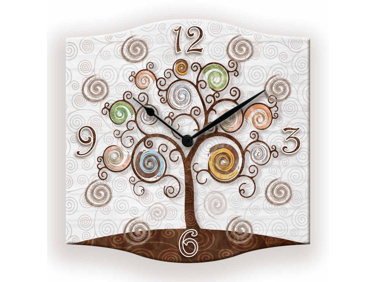 Linea tree white orologio 38x38cm bianco