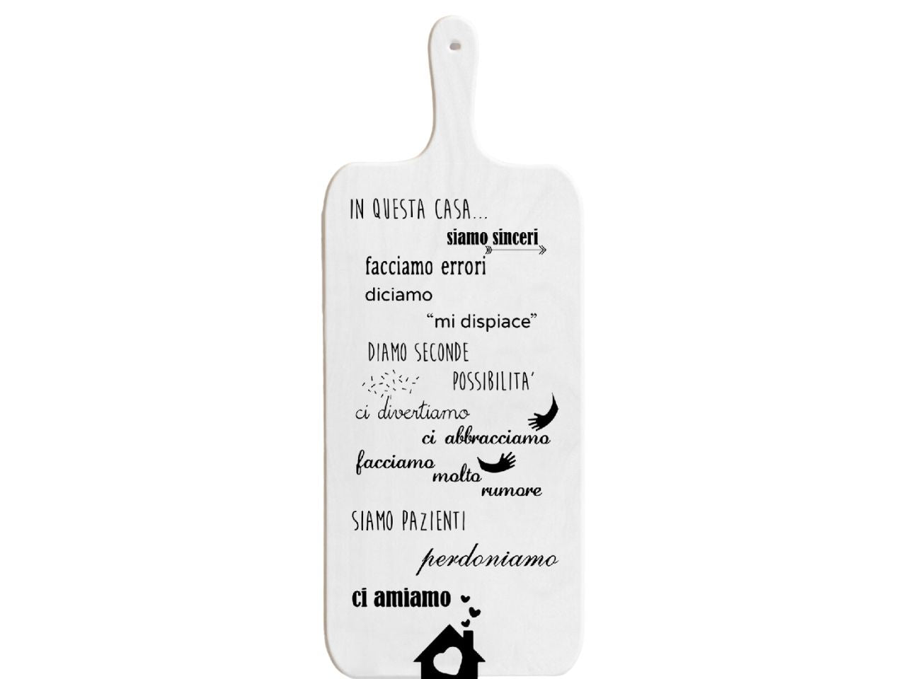 Tagliere light white 15x37cm casa