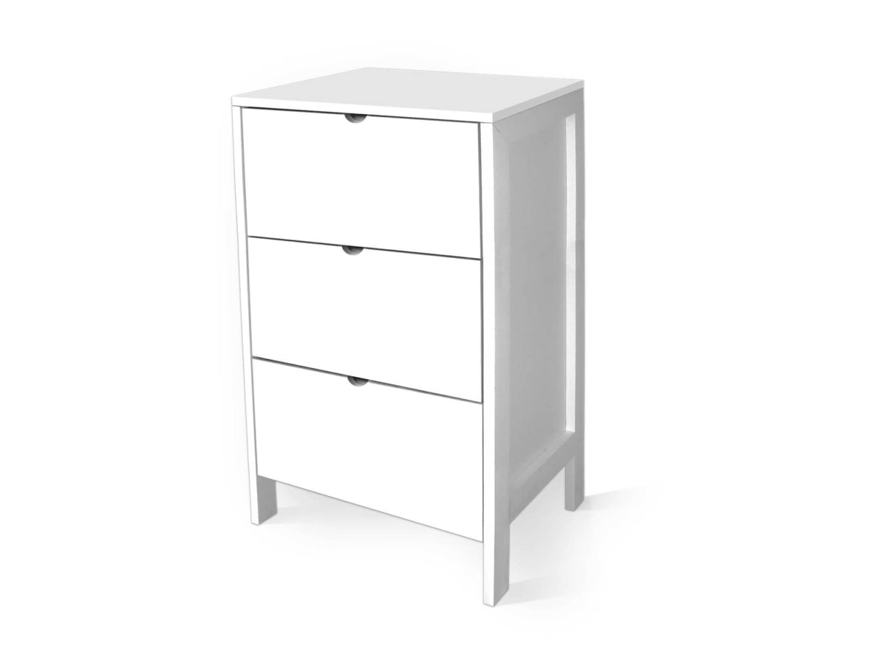 Mobile italy bianco con 3 cassetti misura l.39xp.29xh.60cm