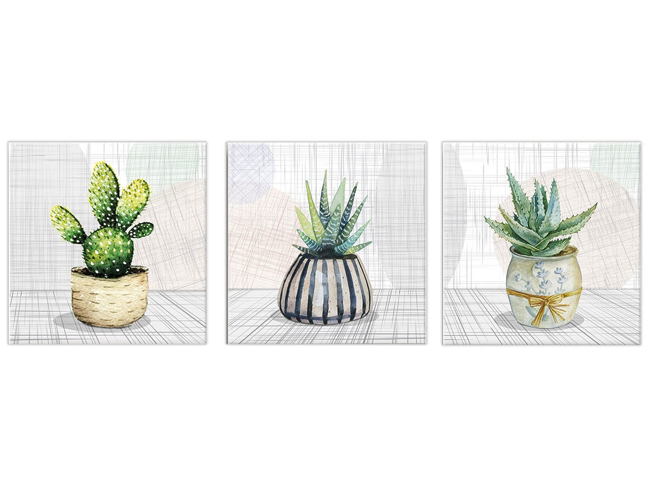 Canvas world misura 57x57cm botany shabby grafiche assortite