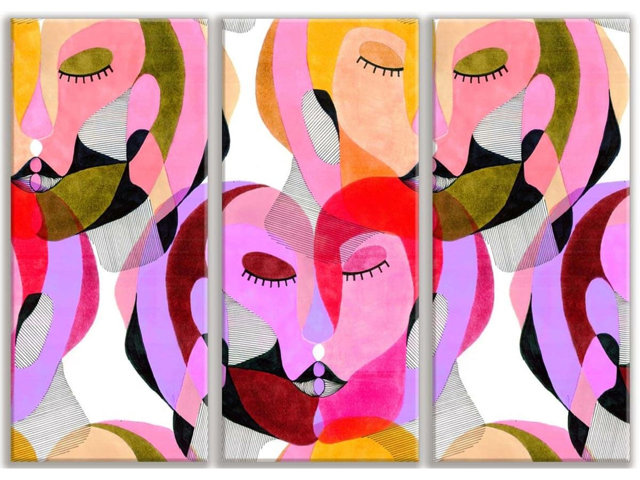 Quadro grande misura 100x150cm lover's faces
