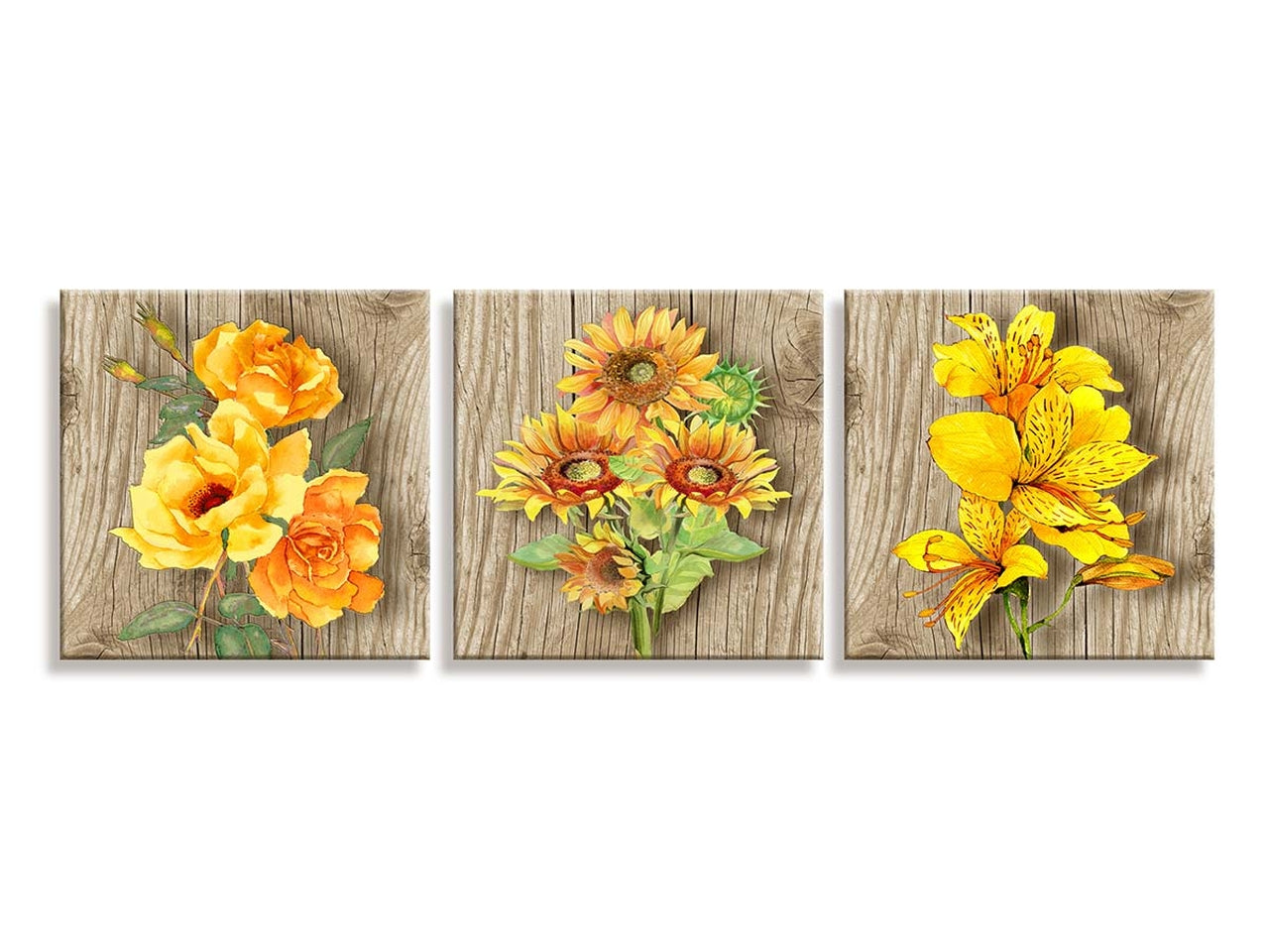 Canvas day misura 38x38cm sunflowers grafiche assortite