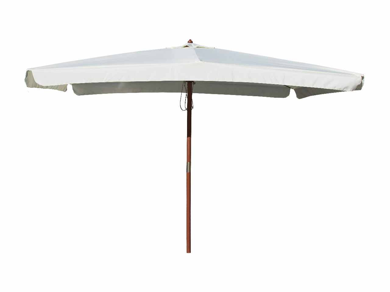 Ombrellone 3x2mt rettangolare in legno di ginepro e poliestere