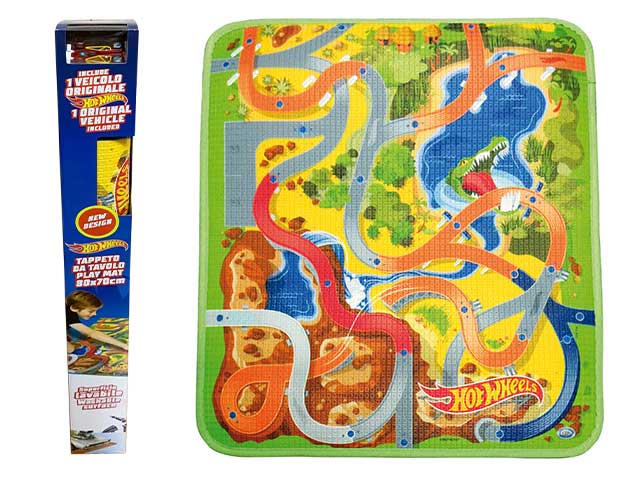 Hot wheels tappeto c/auto 70x80cm 42022