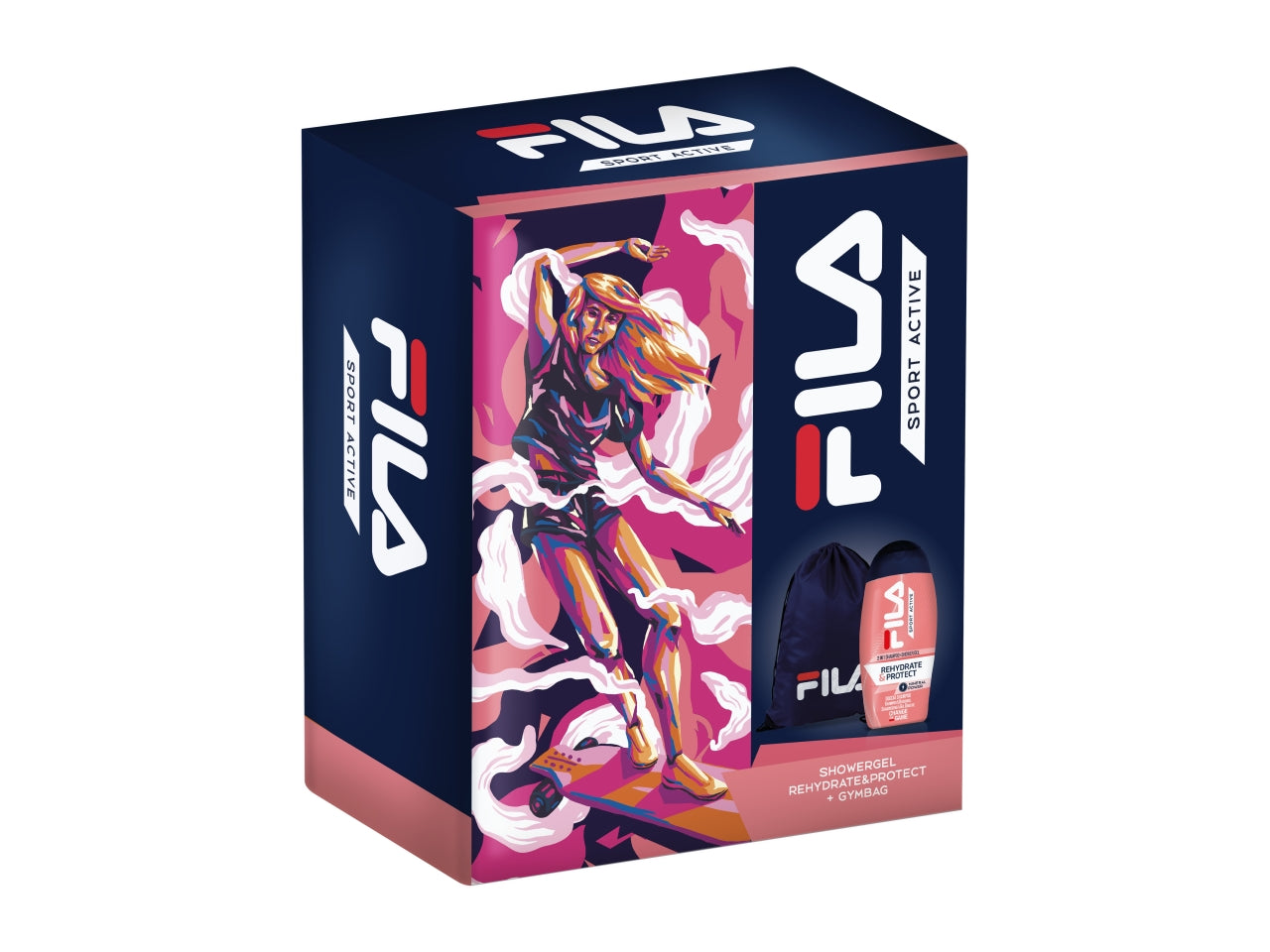 Set regalo fila city woman showergel rehydrate&protect 250ml + gymbag