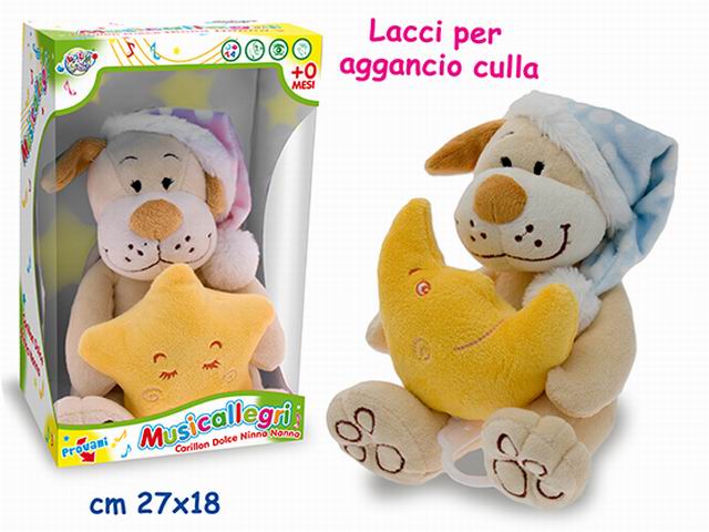 Carillon cagnolini sogni d'oro 22cm 38644