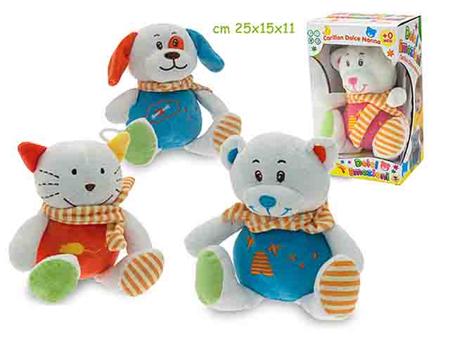 Animaletti c/sciarpa e carillon 39253