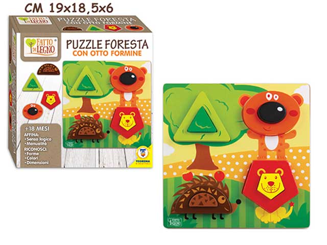 Fatto di legno puzzle foresta 40591