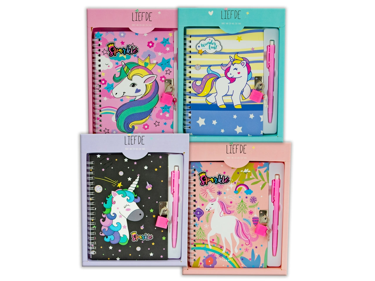 Miss signorina diario segreto unicorno magico con penna - disponibile in 4 modelli assortiti