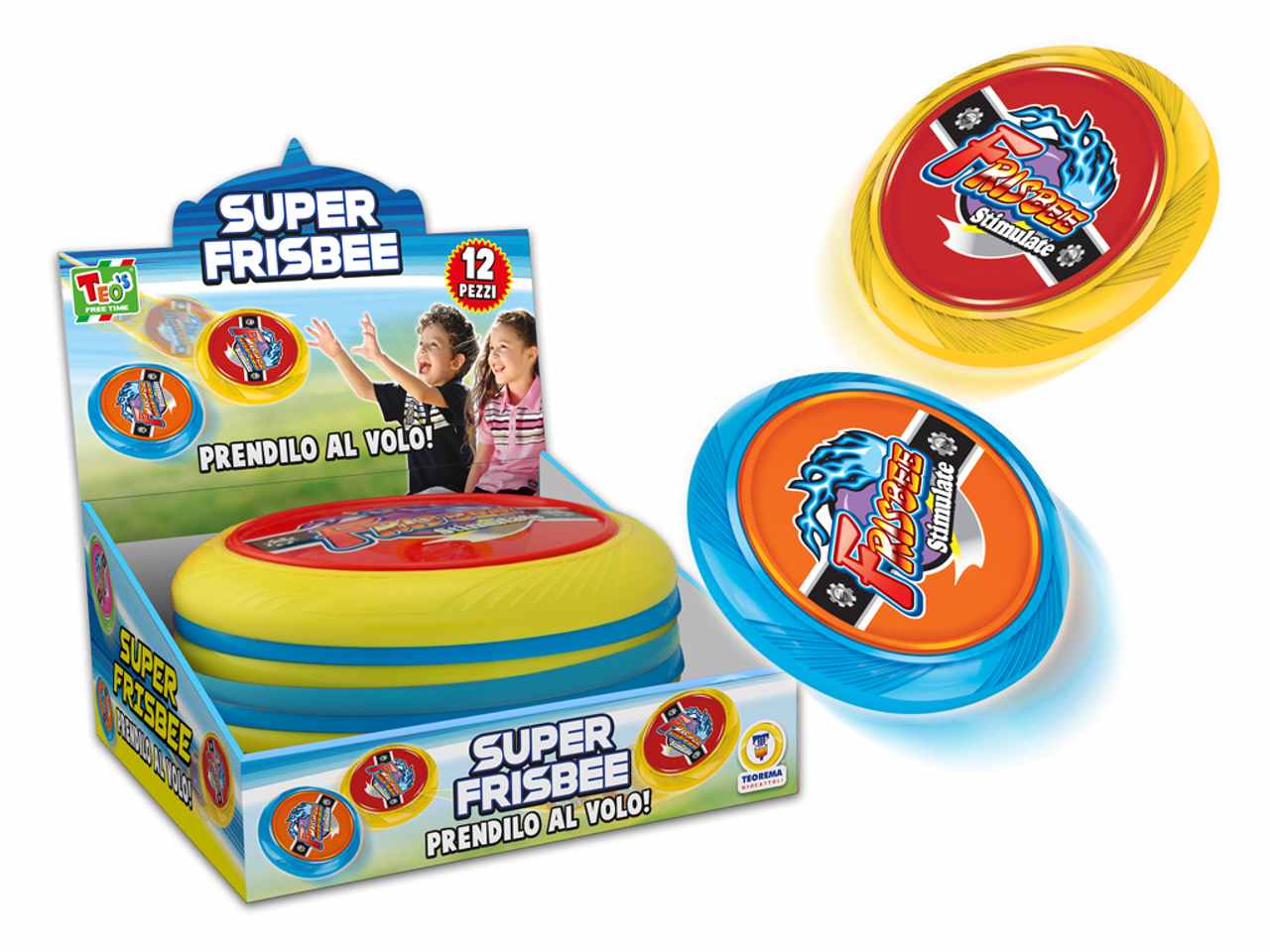 Frisbee sport teo's 2 colori - 12 pezzi