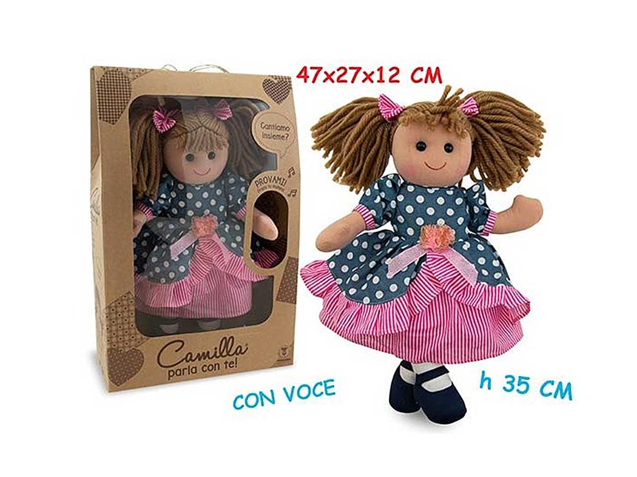 Camilla bambola in pezza 35cm 66497