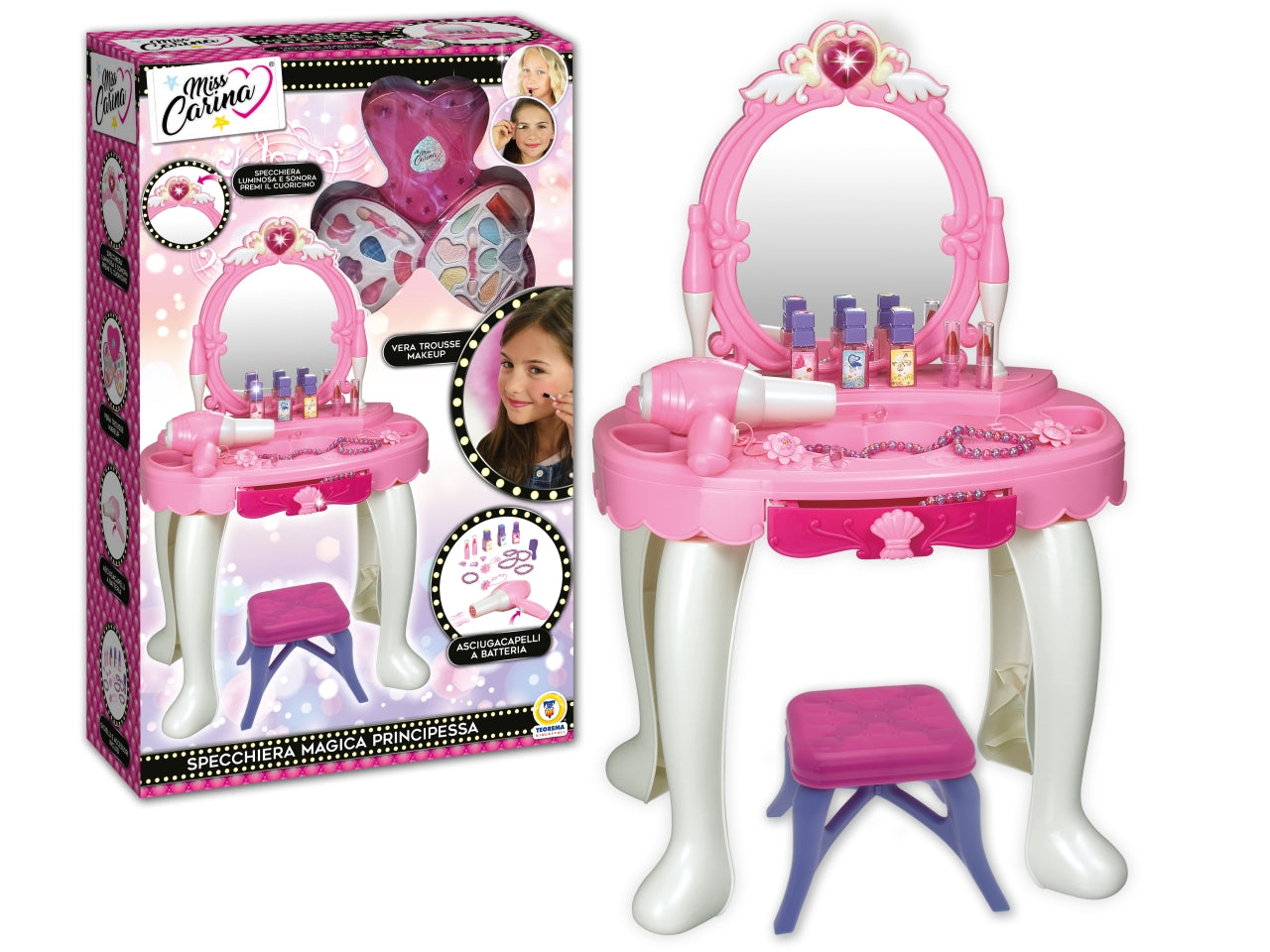 Miss carina specchiera luminosa con trucchi