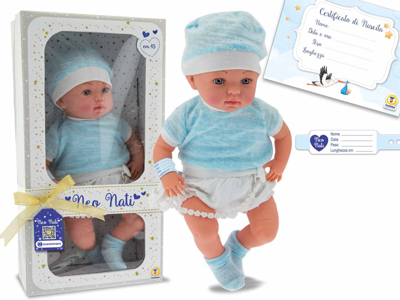 Baby teo bambolotto 45cm masch. 66927