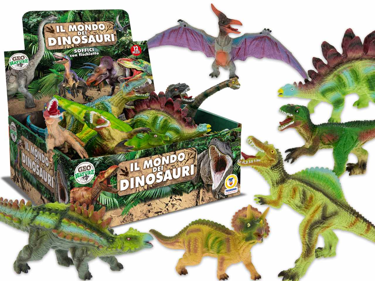 Geo nature dinosauri soffici 12 pezzi 67134