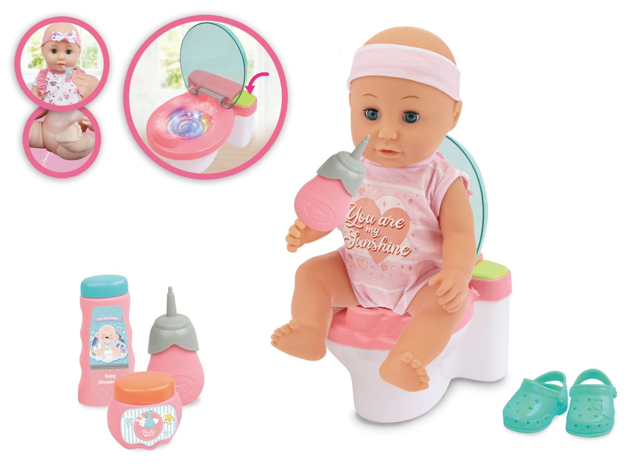 Baby teo - bambolotto 30cm con voce e vasino