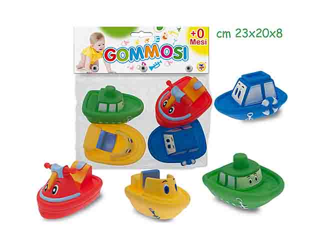Gogo gommosi barchette veicoli 4 pezzi72361